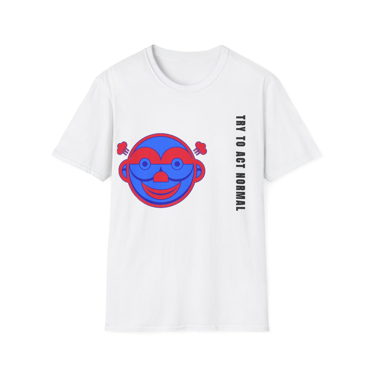 Peekaboo Monkey T-Shirt — Retro Red & Blue Cartoon Graphic Tee - Trending Now - September 2026