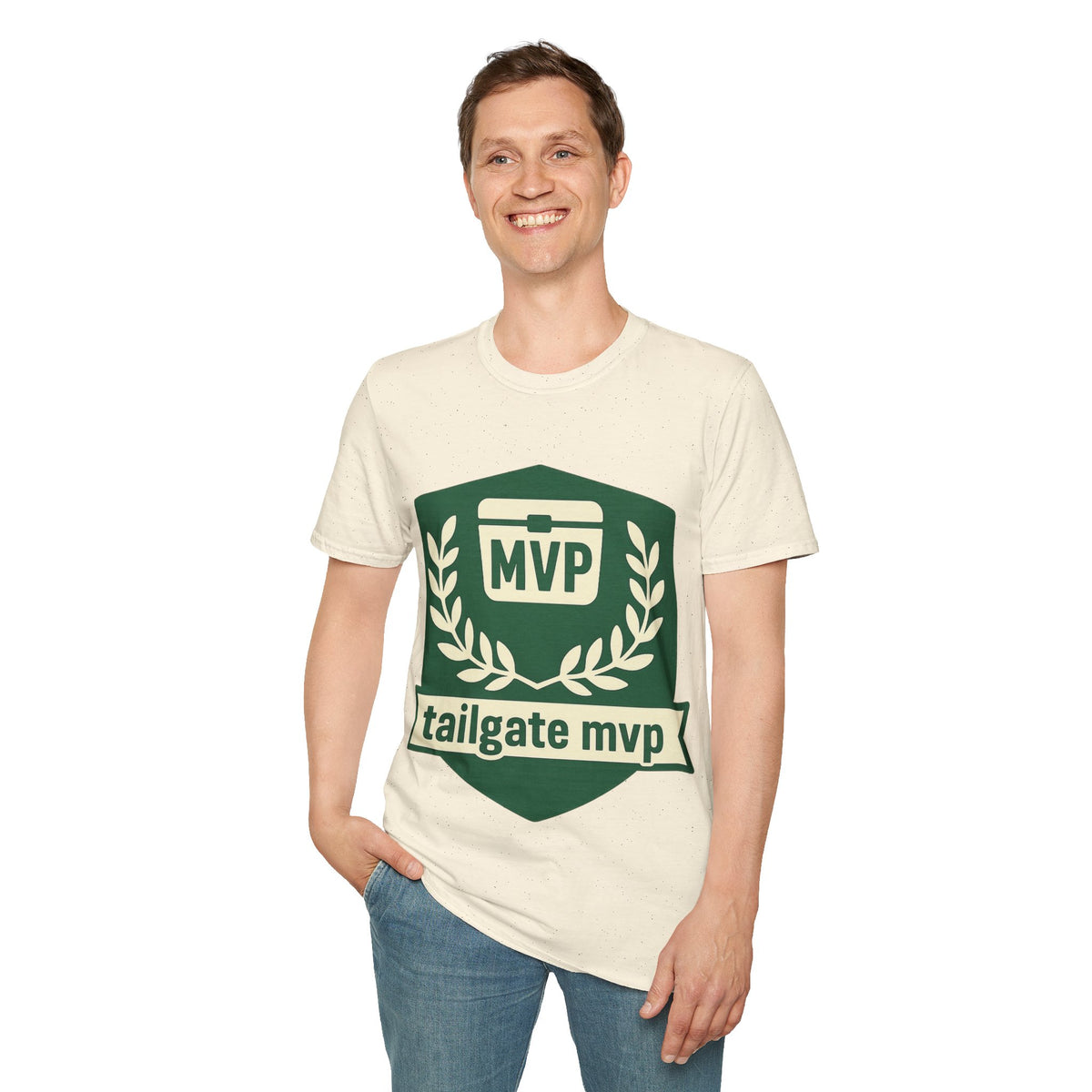 MVP Tailgate T-Shirt — Vintage Green MVP Badge Tee - Trending Now - August 2026