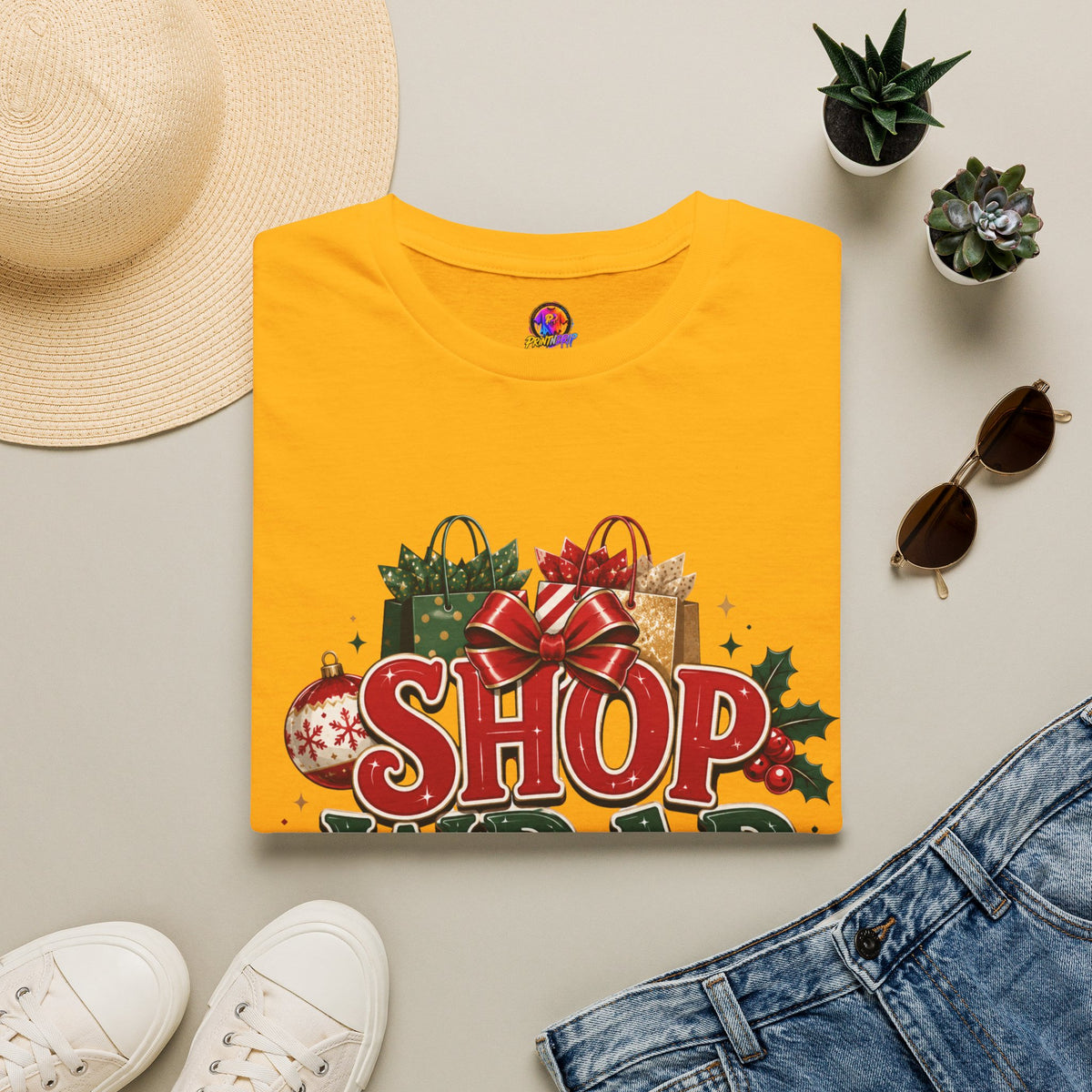Christmas 'Shop Wrap Repeat' T-Shirt