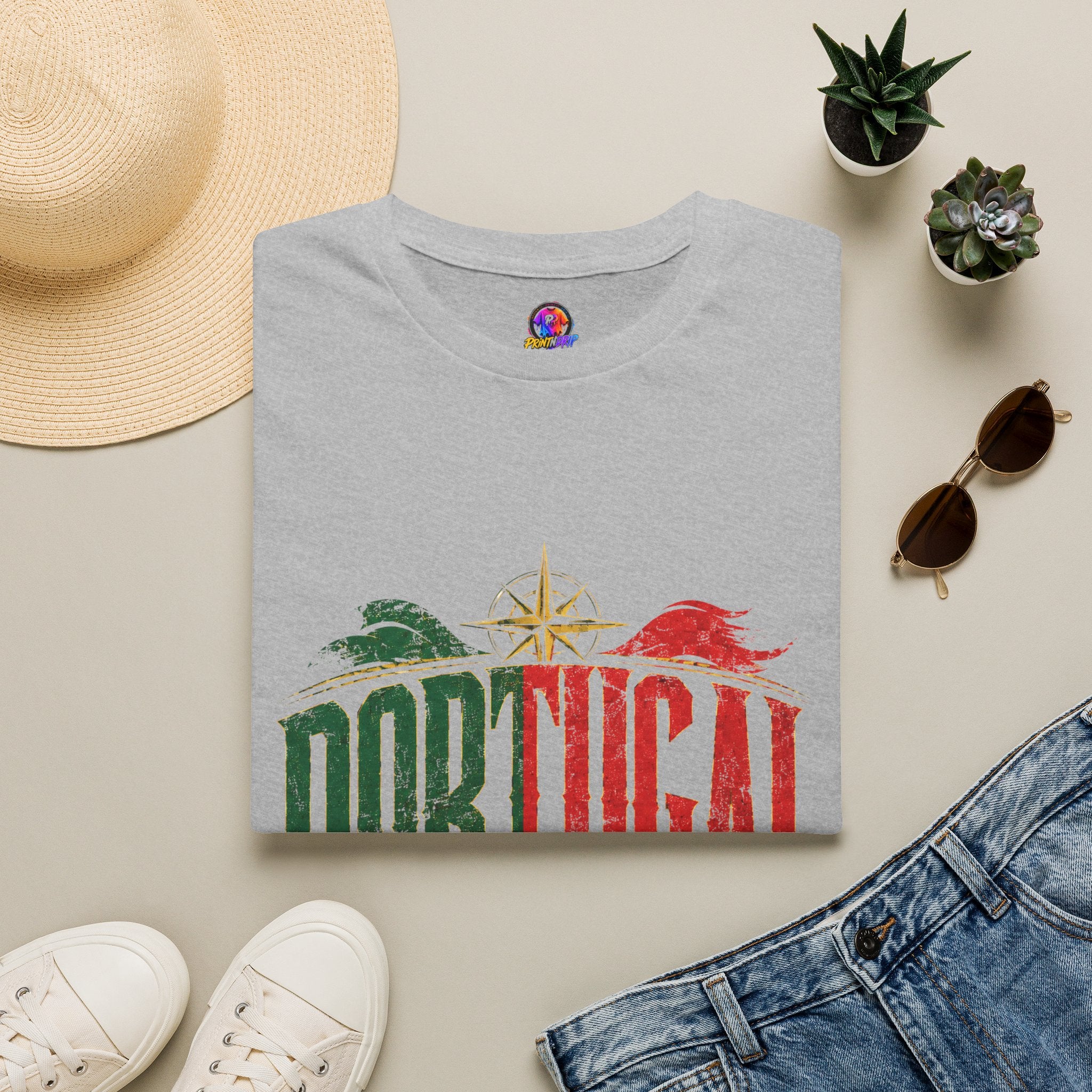 Portugal Vintage Compass T-Shirt — Retro Portuguese Flag Travel Tee