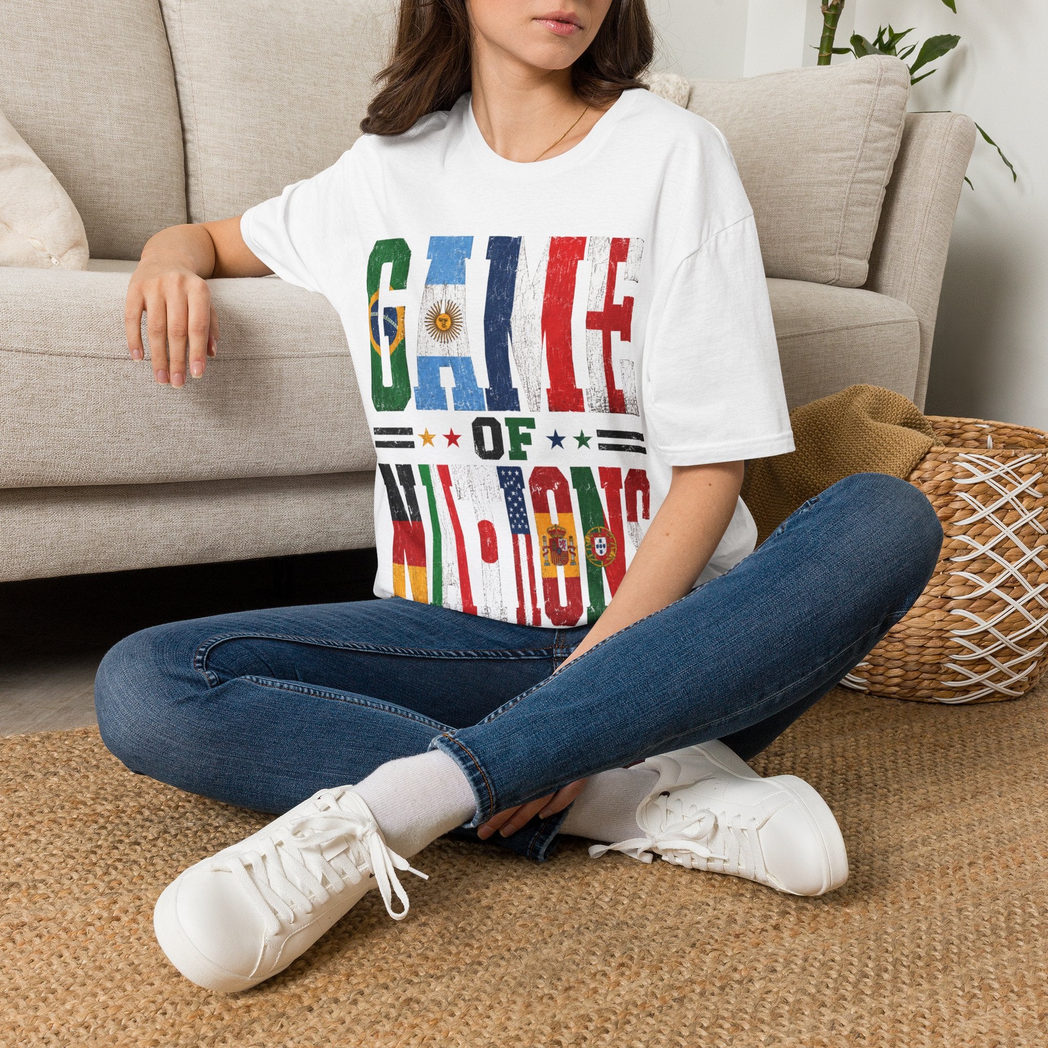 FIFA World Cup 2026 T-Shirt — 'Game of Nations' Vintage Flag Soccer Graphic Tee