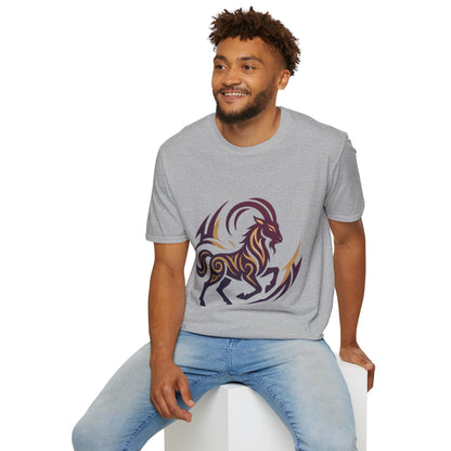 Goat Tribal Graphic T-Shirt — Bold Goat Illustration Tee
