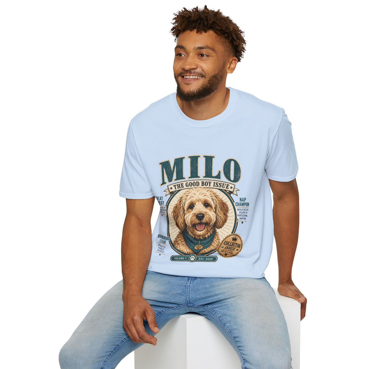 Milo 'The Good Boy Issue' T-Shirt — Cute Dog Portrait Tee