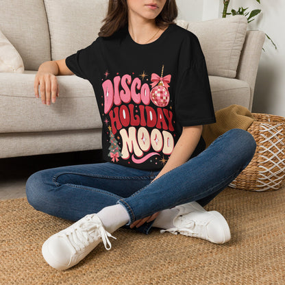 Disco Holiday T-Shirt — Retro Pink Disco Ball Christmas Tee