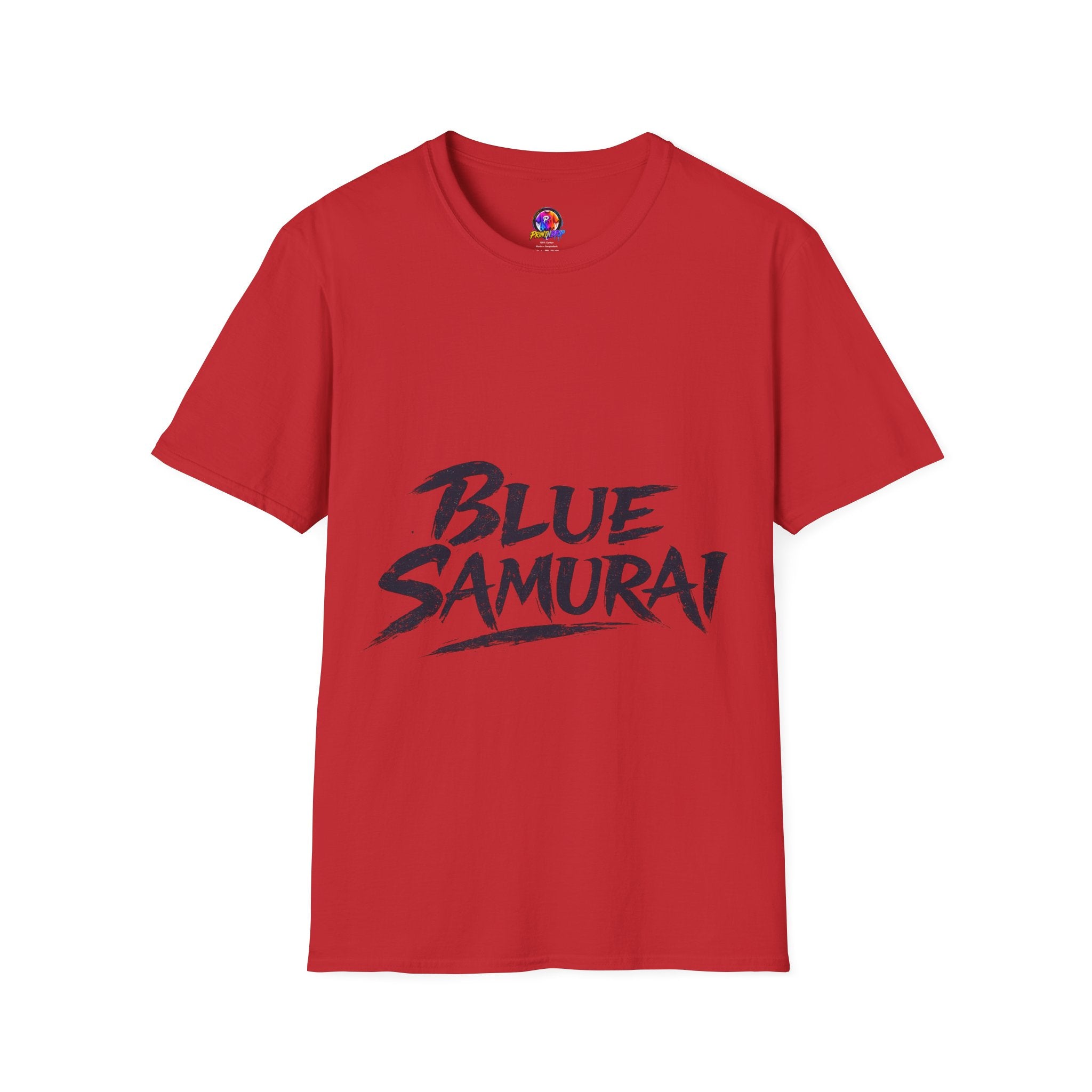 Japan Blue Samurai T-Shirt — Bold Brushstroke Graphic Tee