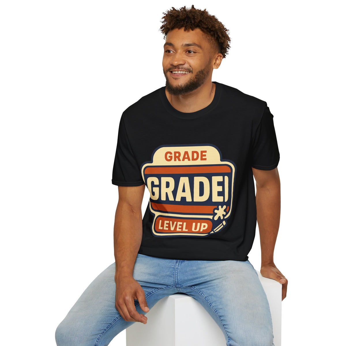 Grade Up Retro Badge T‑Shirt — "GRADE! LEVEL UP" Gamer Teacher Gift - Trending Now - August 2026
