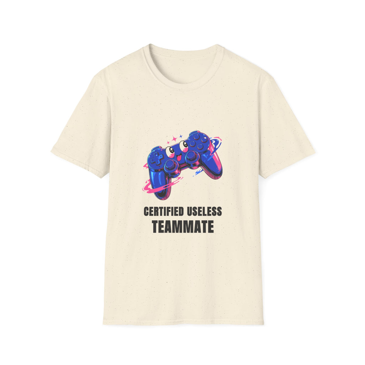 Certified Useless Teammate Gamer T-Shirt — Retro Neon Gamepad Tee - Trending Now - August 2026