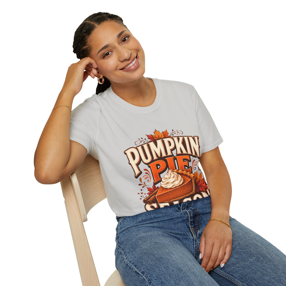Thanksgiving T-Shirt Pumpkin Pie Season T-Shirt — Autumn Thanksgiving Dessert Lover Tee