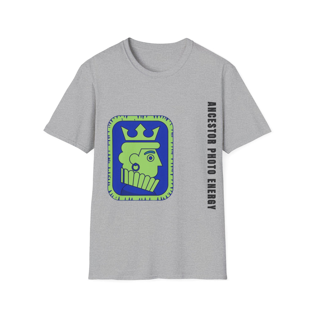 King Checkerboard Graphic T‑Shirt — Bold Green & Blue Chess King Design - Trending Now - September 2026