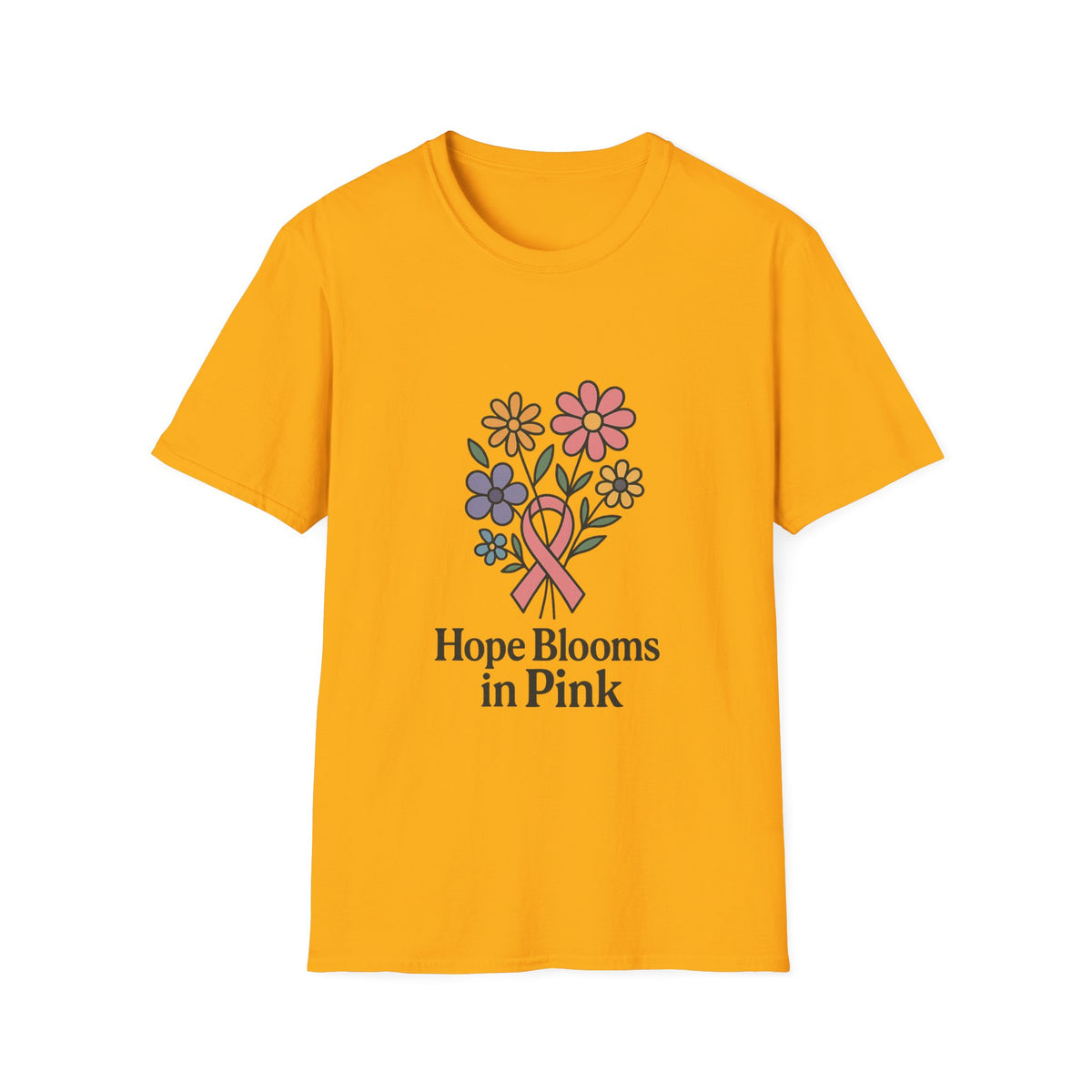 Hope Blooms in Pink Floral Awareness T-Shirt - Trending Now - October 2026