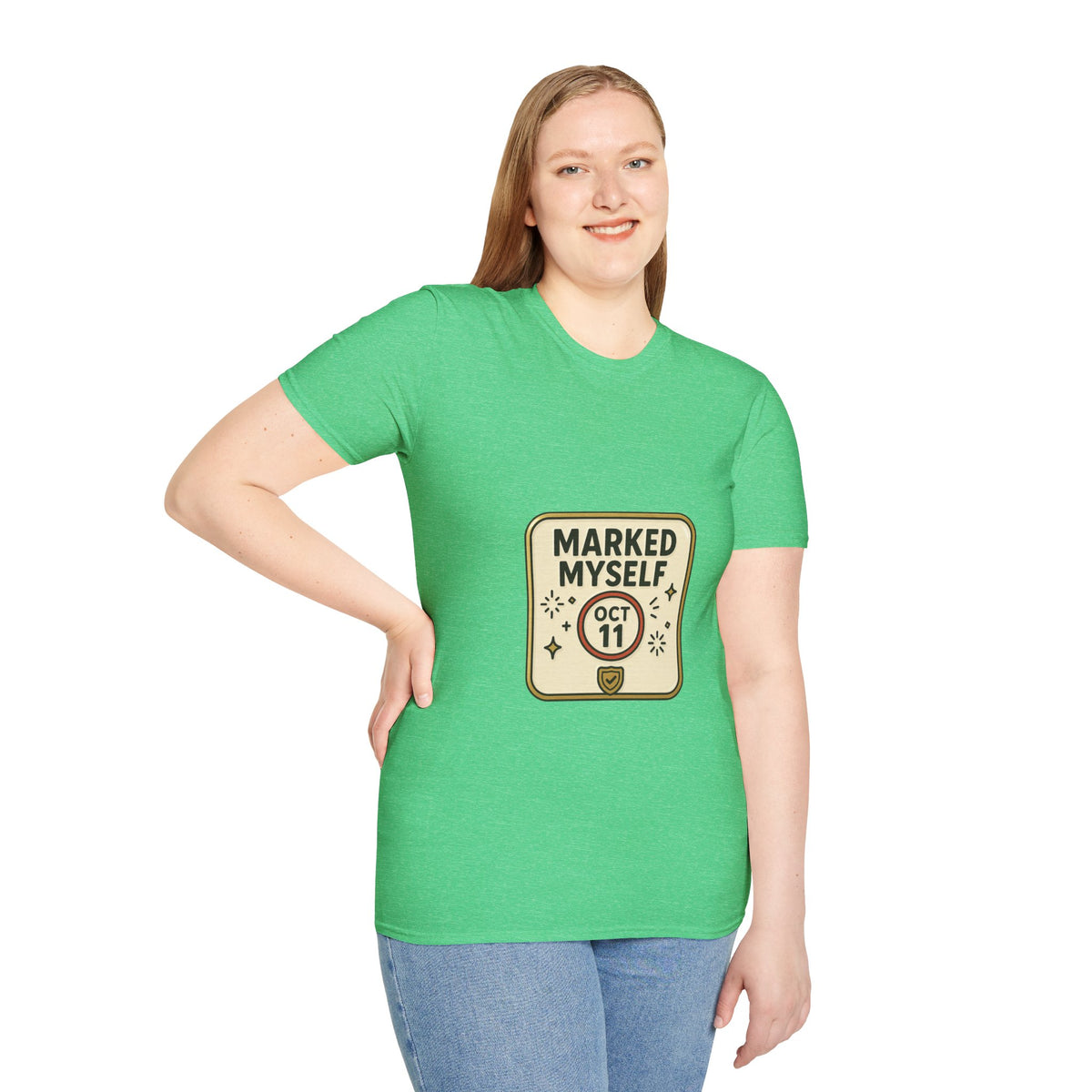 Marked Myself Oct 11 Badge T-Shirt — Minimalist Anniversary/Reminder Tee - Trending Now - October 2026
