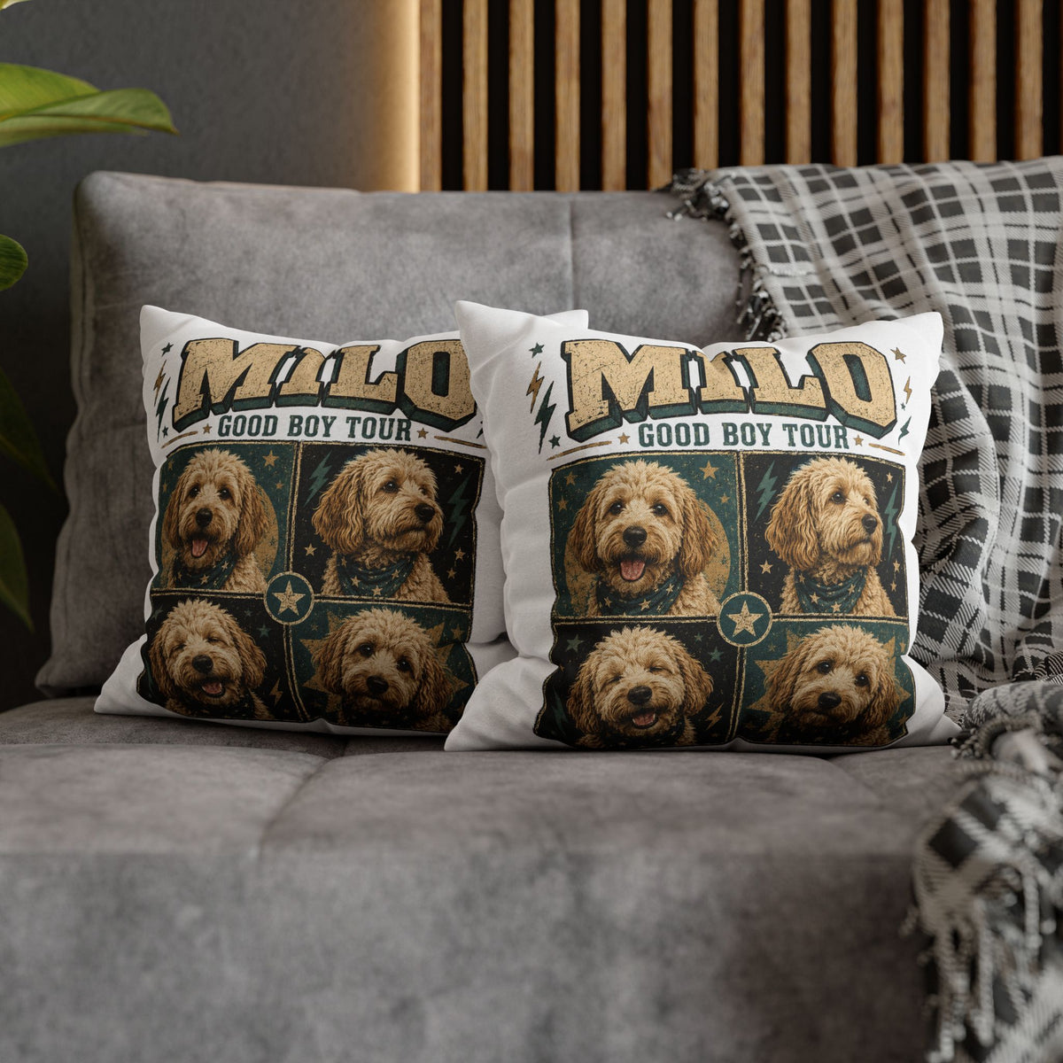 Milo 'Good Boy Tour' Decorative Pillowcase Milo Bailey Dog Dad Mom