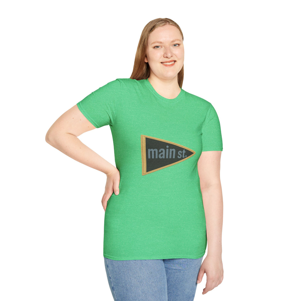 Main St. Triangle Logo T‑Shirt — Vintage Retro Street Sign Graphic Tee - Trending Now - August 2026