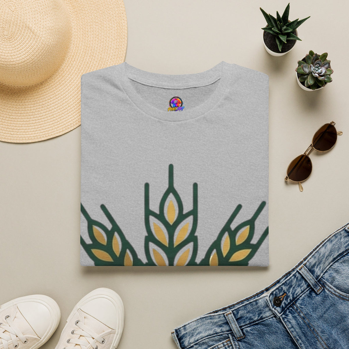 Thanksgiving T-shirt Wheat Field Graphic T-Shirt — Rustic Harvest Farmwear