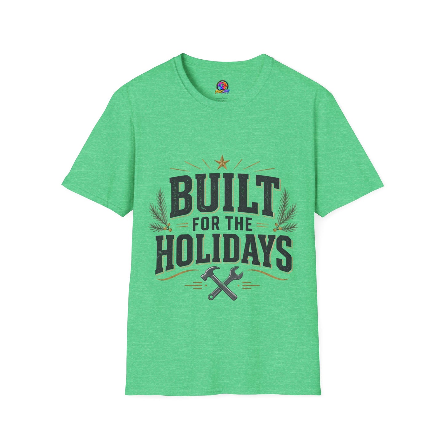 T-Shirt — "Built for the Holidays" Festive Rustic Holiday Tee (Gift for DIYers)