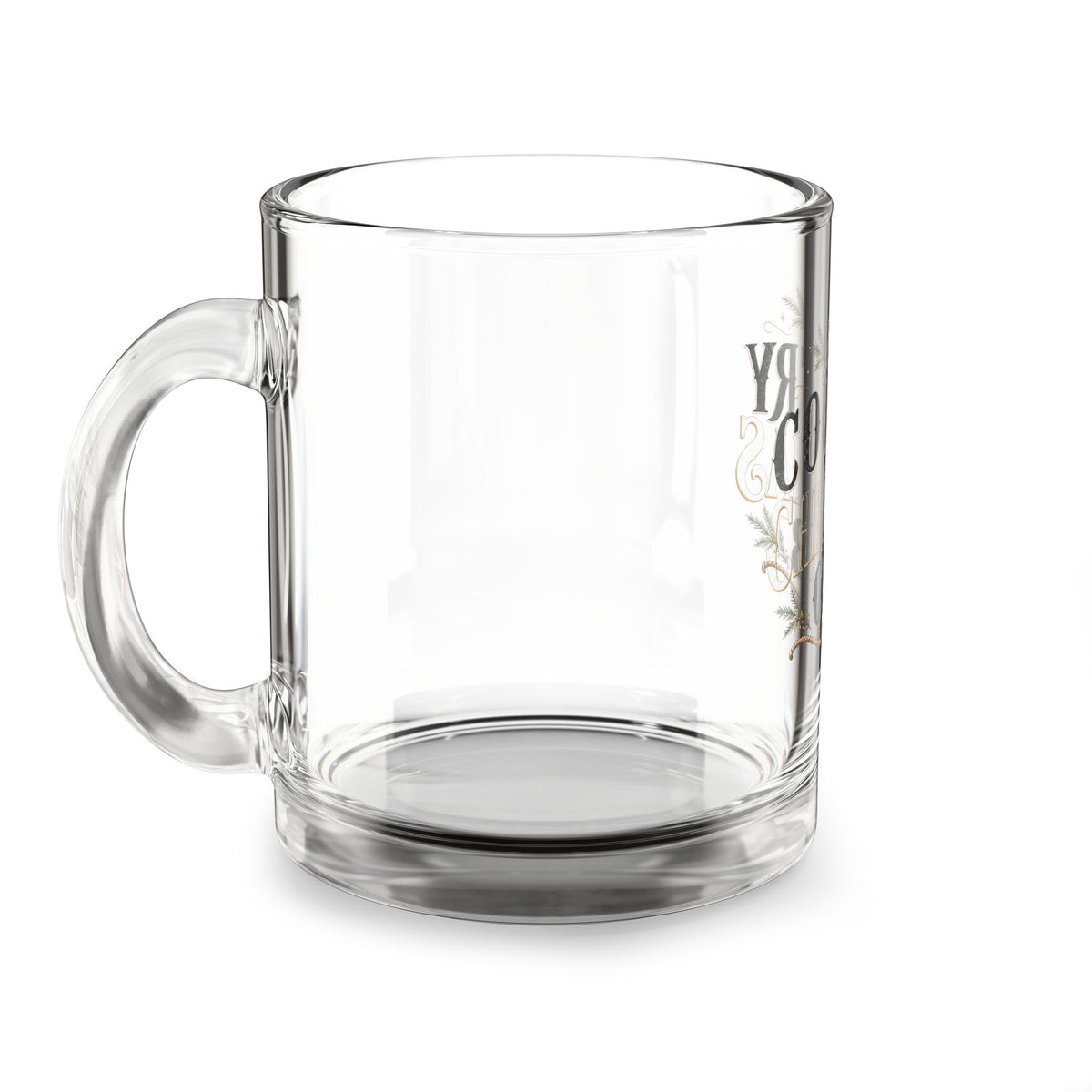 Christmas Glass Mug Country Christmas Club Glass Mug — 10oz Holiday Coffee & Cocoa Cup