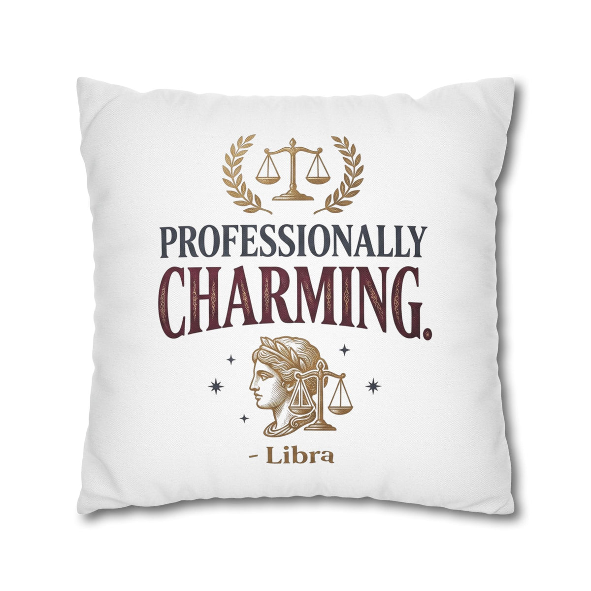 Libra Zodiac Professionally Charming Spun Polyester Square Pillowcase