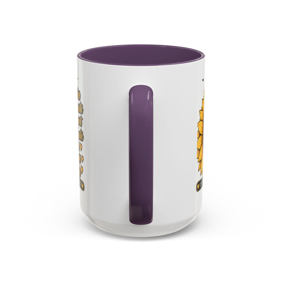 Childhood Cancer Awareness Sunflower Accent Coffee Mug (11/15oz)