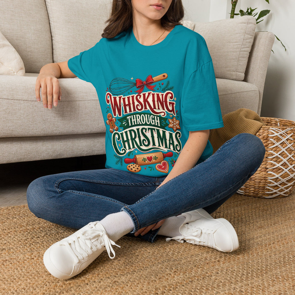 Christmas Baking T‑Shirt — "Whisking Through Christmas" Holiday Tee