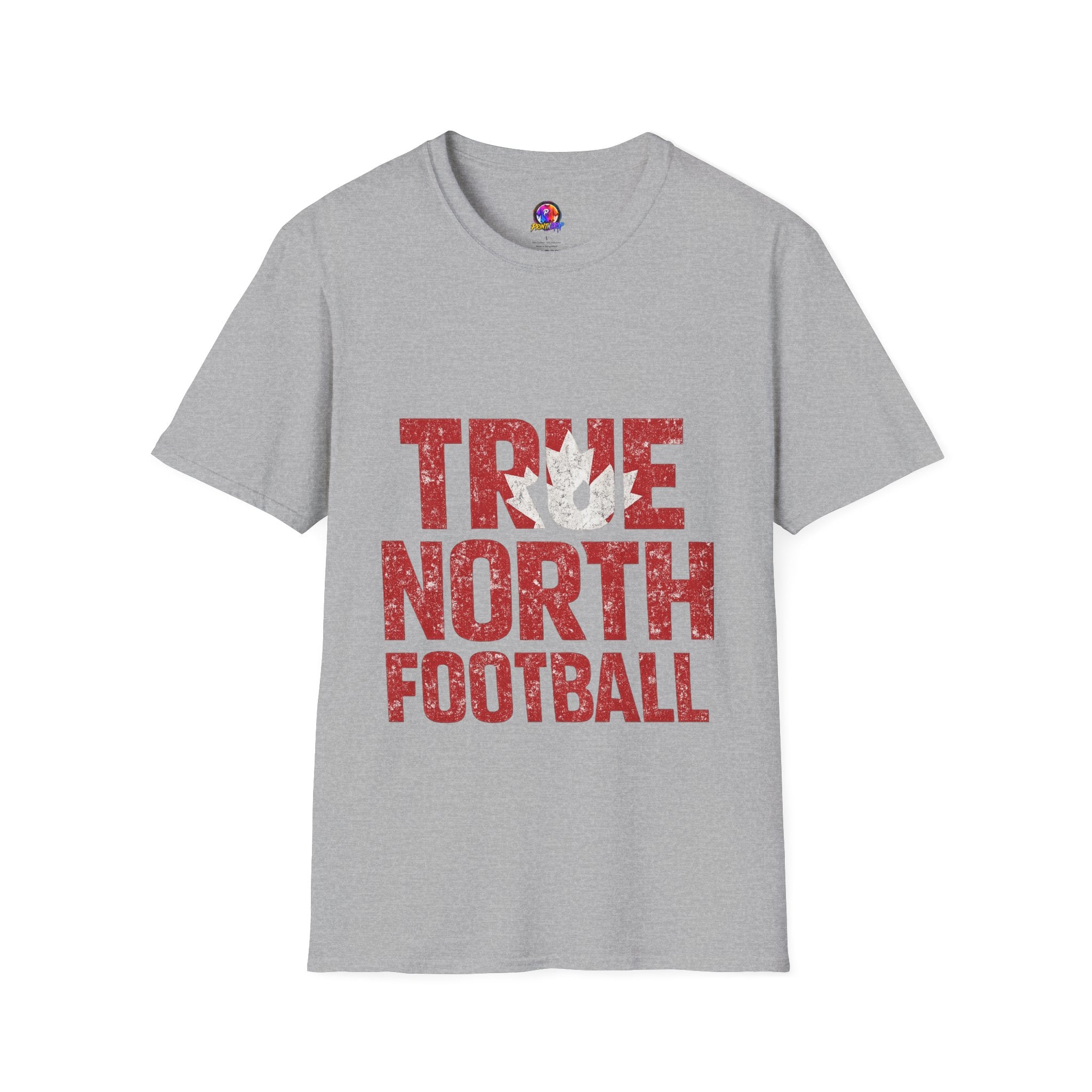 Canada True North Football T-Shirt — Vintage Canadian Maple Leaf Team Tee