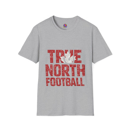 Canada True North Football T-Shirt — Vintage Canadian Maple Leaf Team Tee
