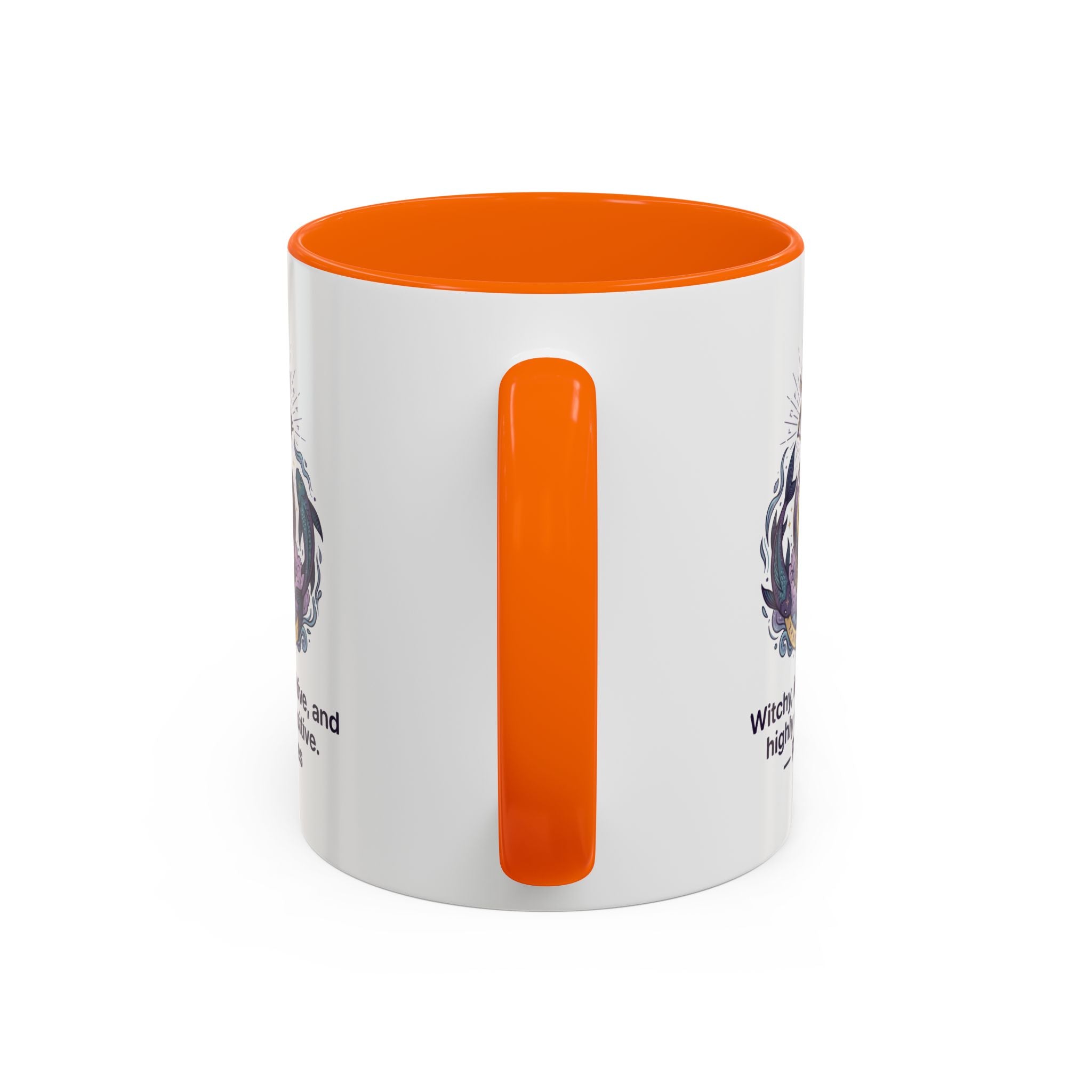 Pisces Witchy Accent Mug — "Witchy, intuitive, and highly sensitive" Astrology Coffee Cup (11/15oz)