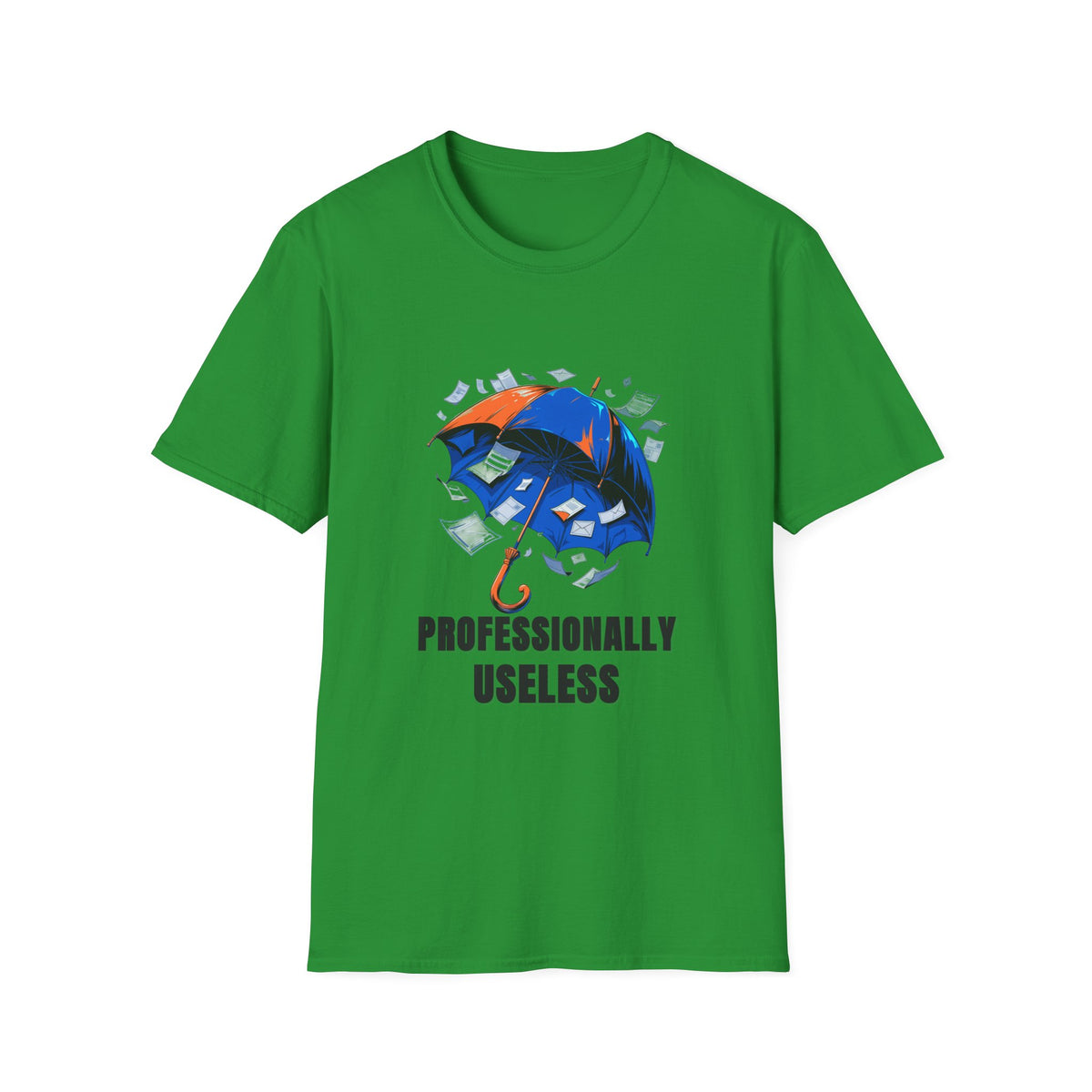 Professionally Useless T-Shirt — Illustrated Umbrella Graphic - Trending Now - August 2026