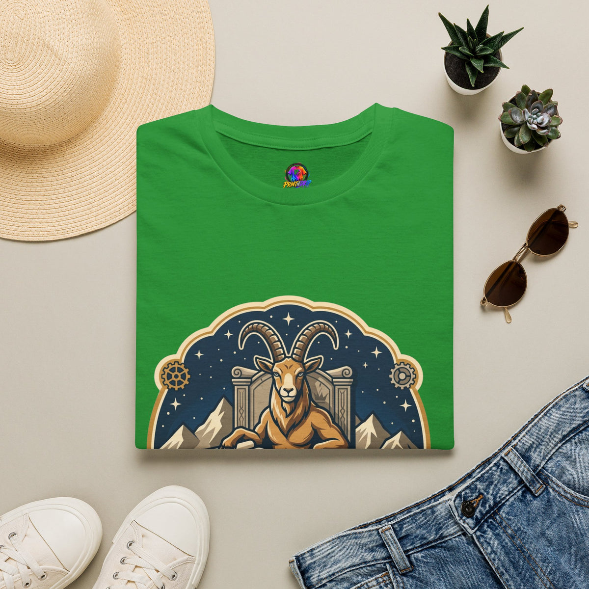 Capricorn Zodiac T-Shirt — "Building an Empire" Goat Horoscope Tee