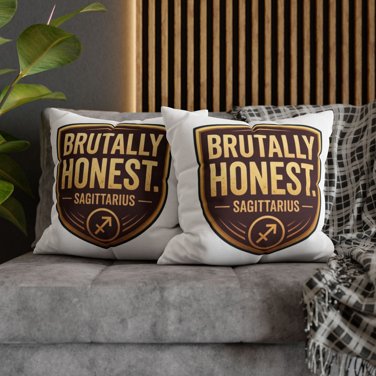 Sagittarius Brutally Honest Sagittarius Pillowcase — Zodiac Astrologer Accent Pillow
