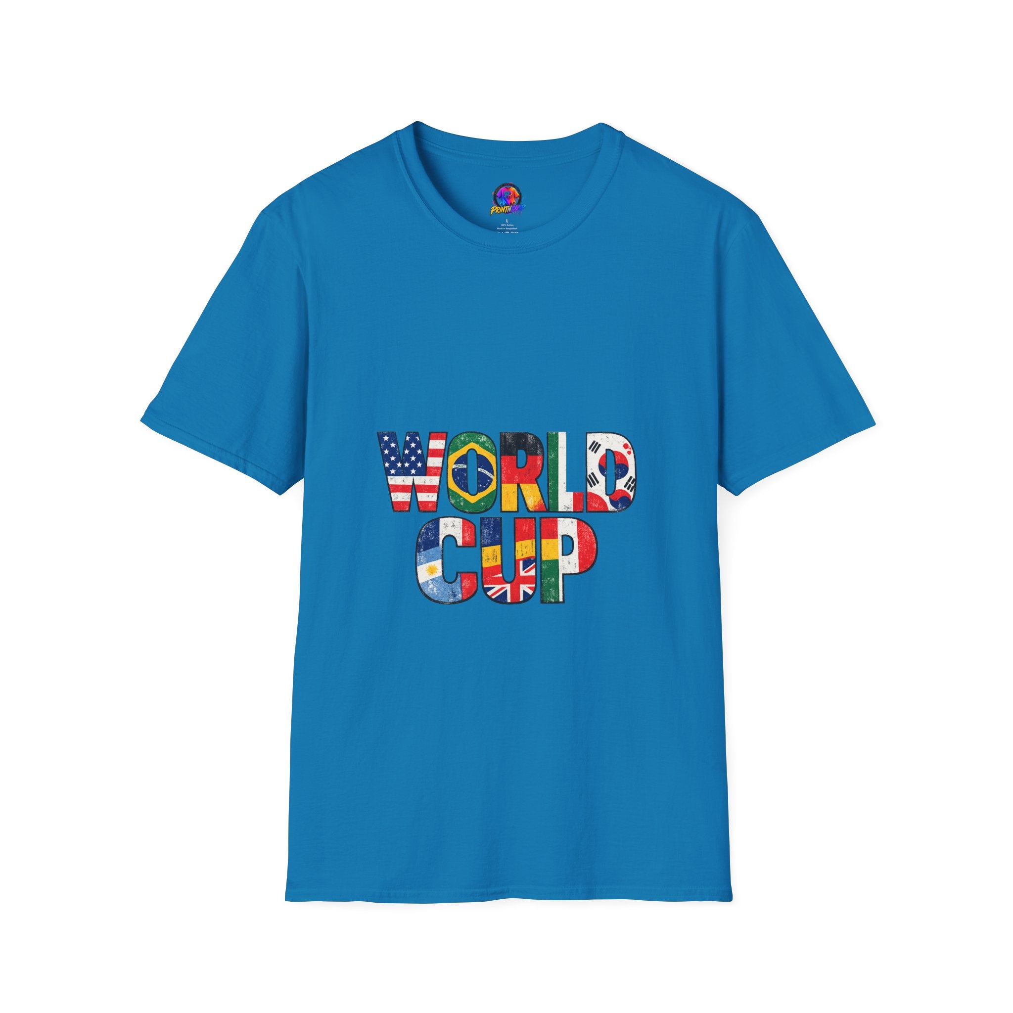 World Cup Flag Graphic T-Shirt — 'WORLD CUP' International Soccer Fans Tee