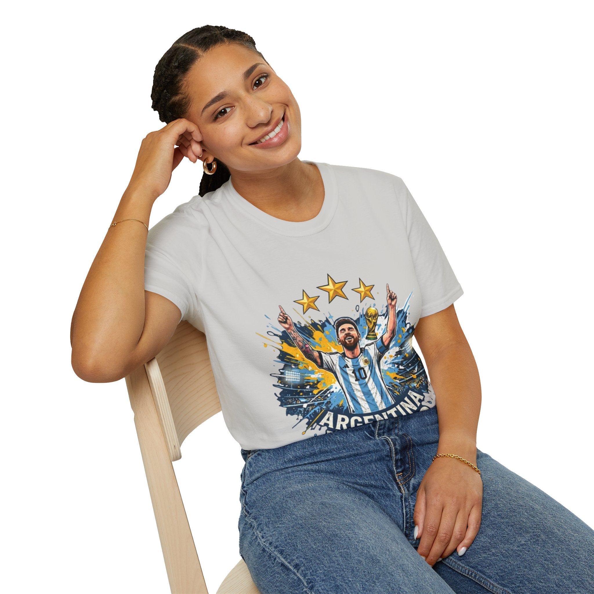 Argentina Messi Soccer T‑Shirt — World Cup Champion Fan Tee