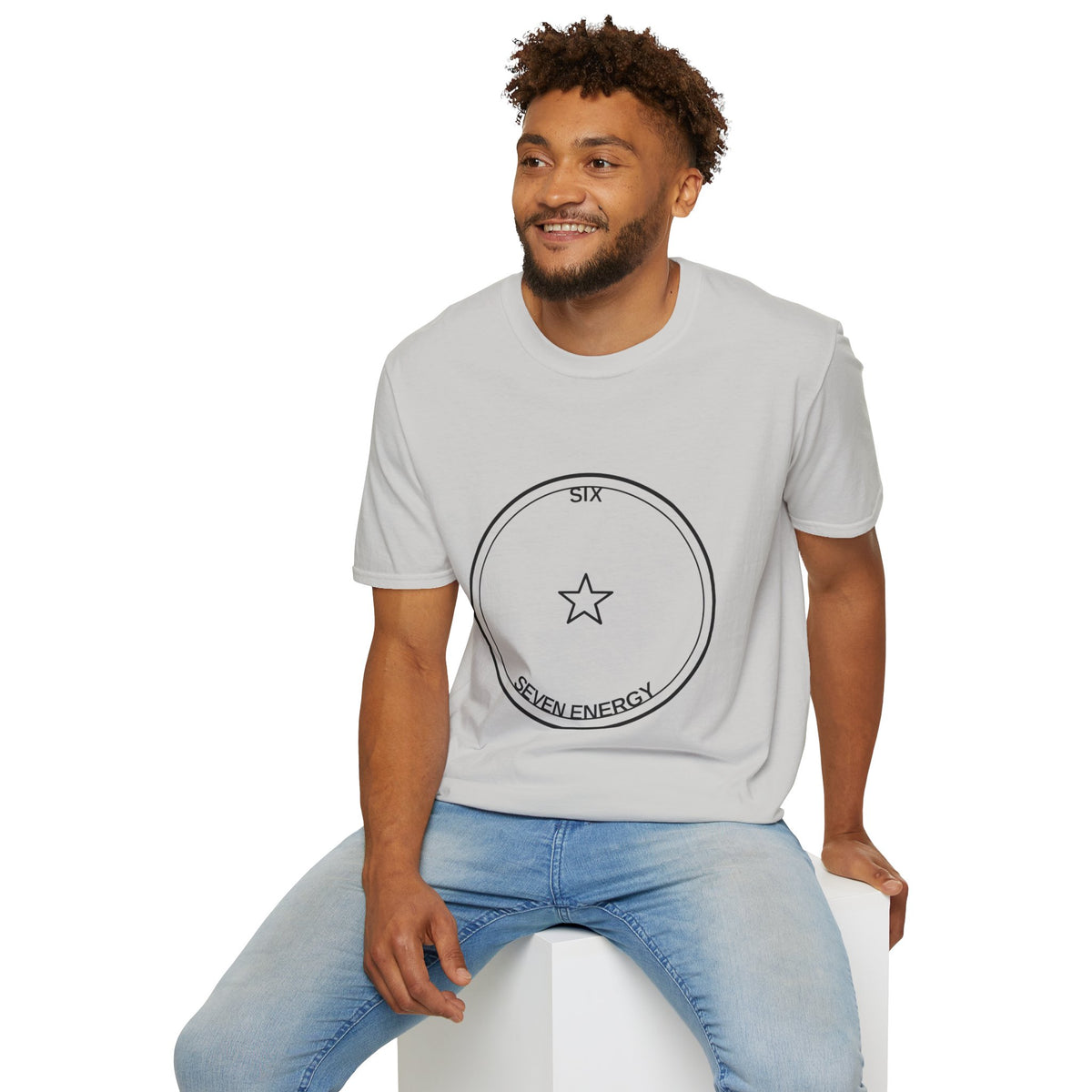 T-Shirt — Minimal 'Six Seven Energy' Star Circle Graphic - Trending Now - August 2026