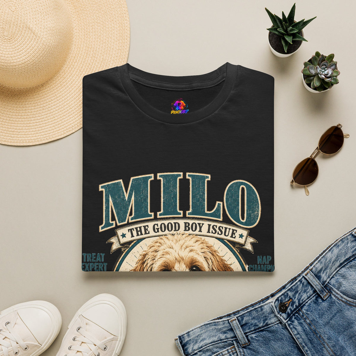 Milo 'The Good Boy Issue' T-Shirt — Cute Dog Portrait Tee