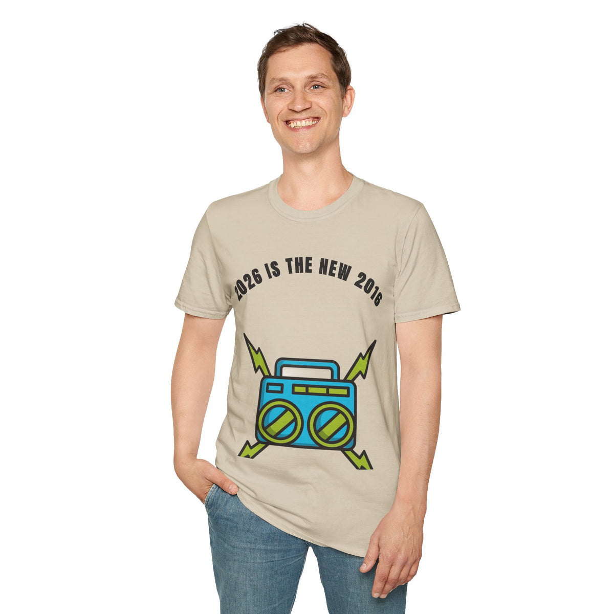 2026 Is The New 2016 T-Shirt — Retro Boombox Graphic Tee - Trending Now - September 2026