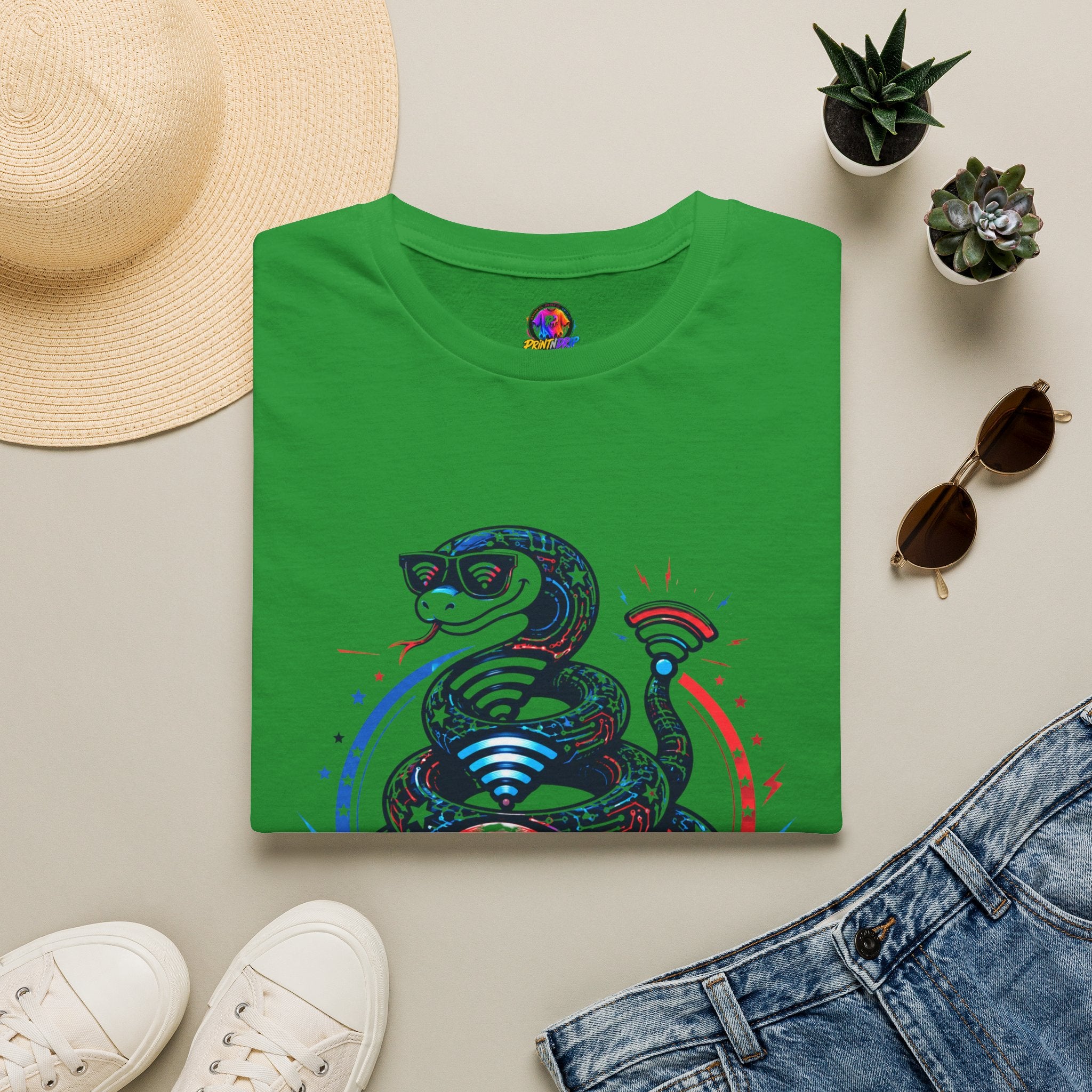 Don’t Tread on My WiFi T-Shirt — Patriotic Gadsden Snake WiFi Tee