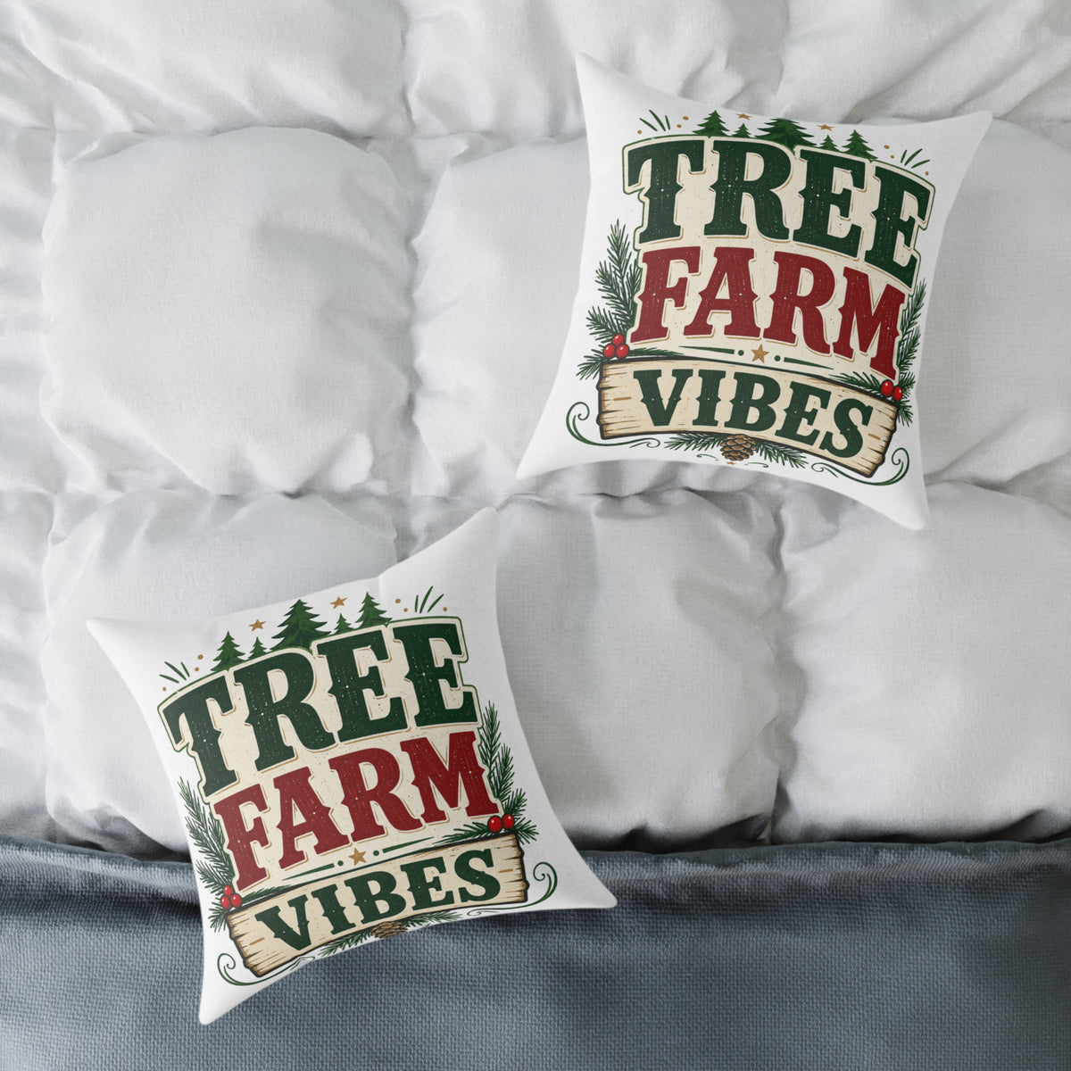 Christmas Tree Farm Vibes Pillow