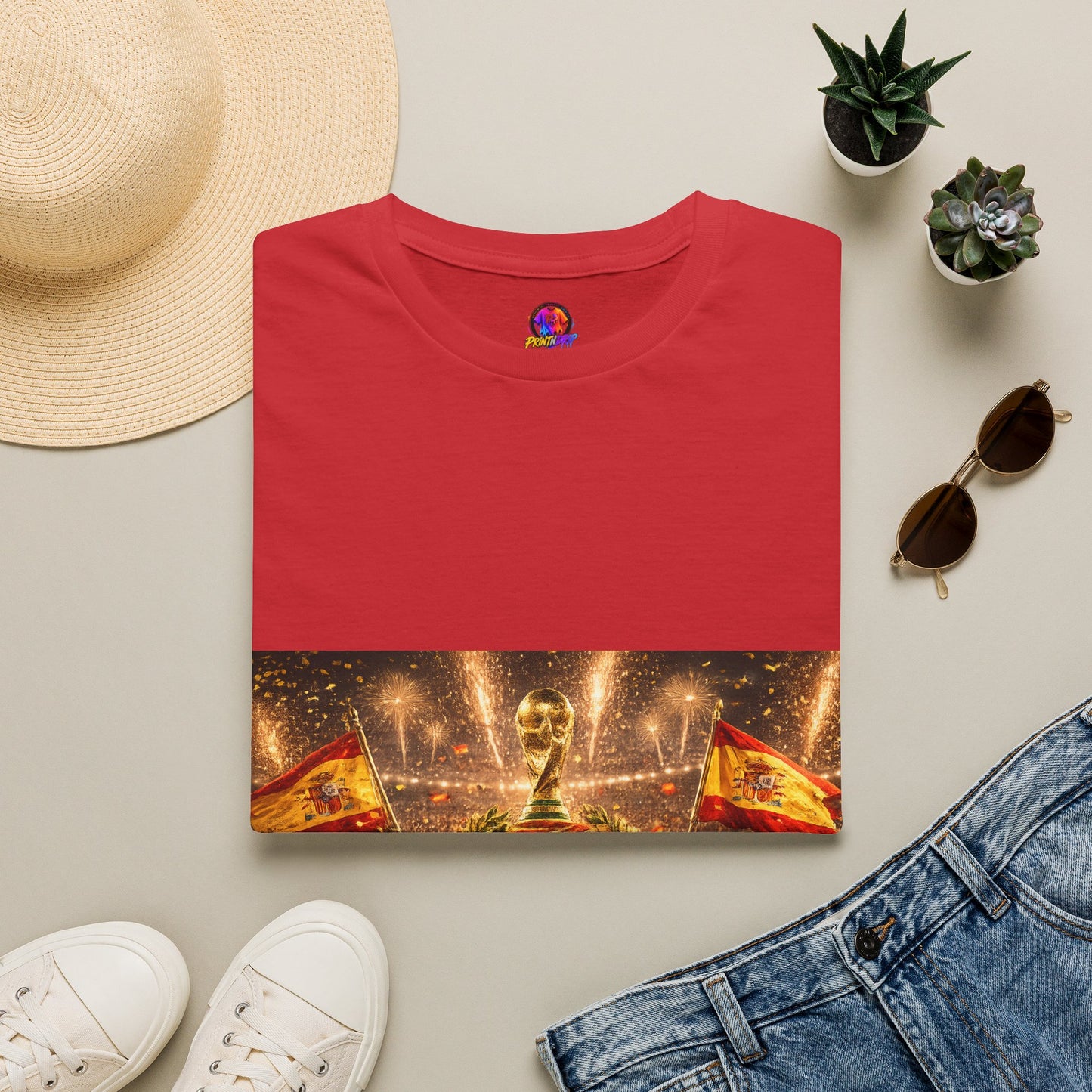 World Cup Champions T-Shirt — Spanish Football Victory Design