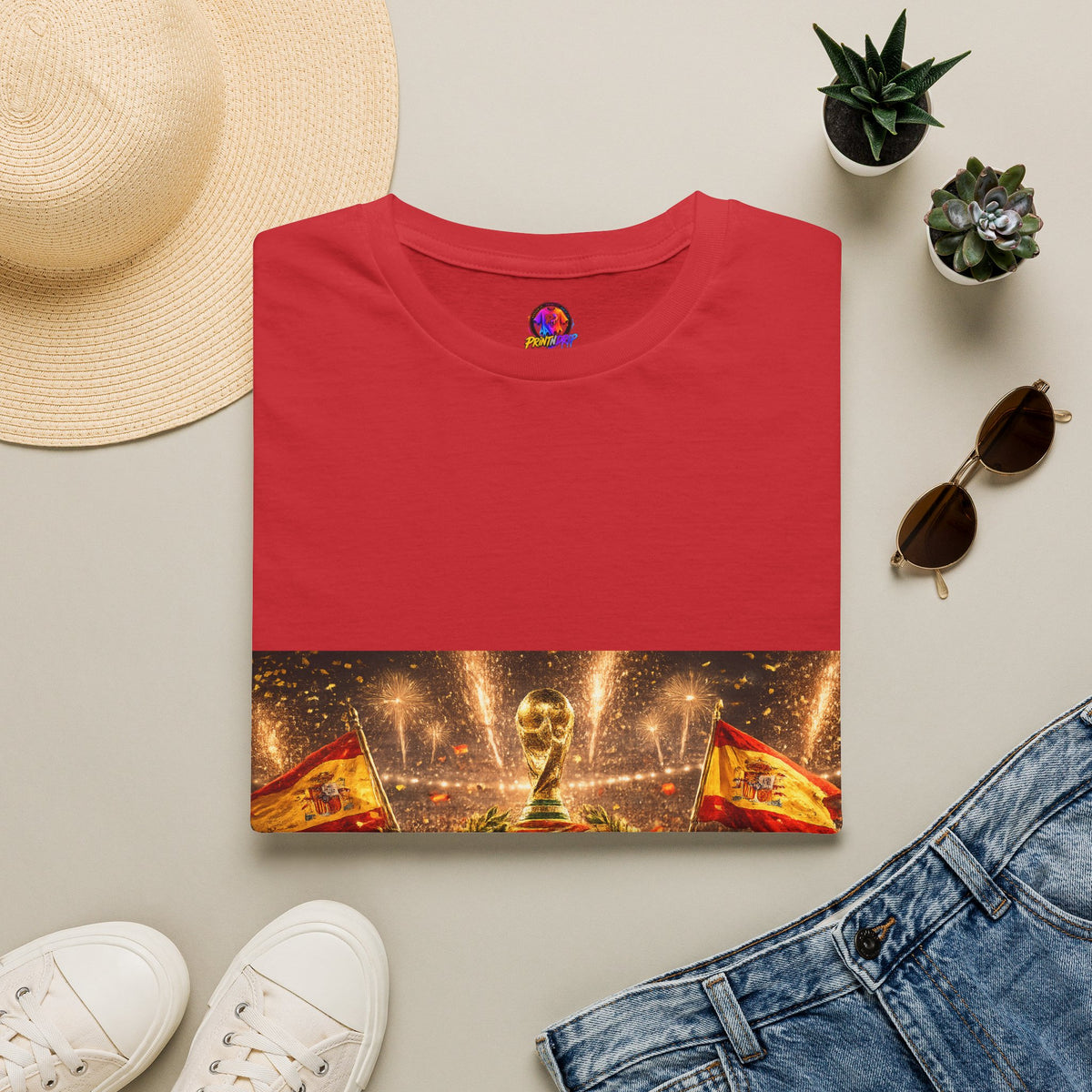 World Cup Champions T-Shirt — Spanish Football Victory Design