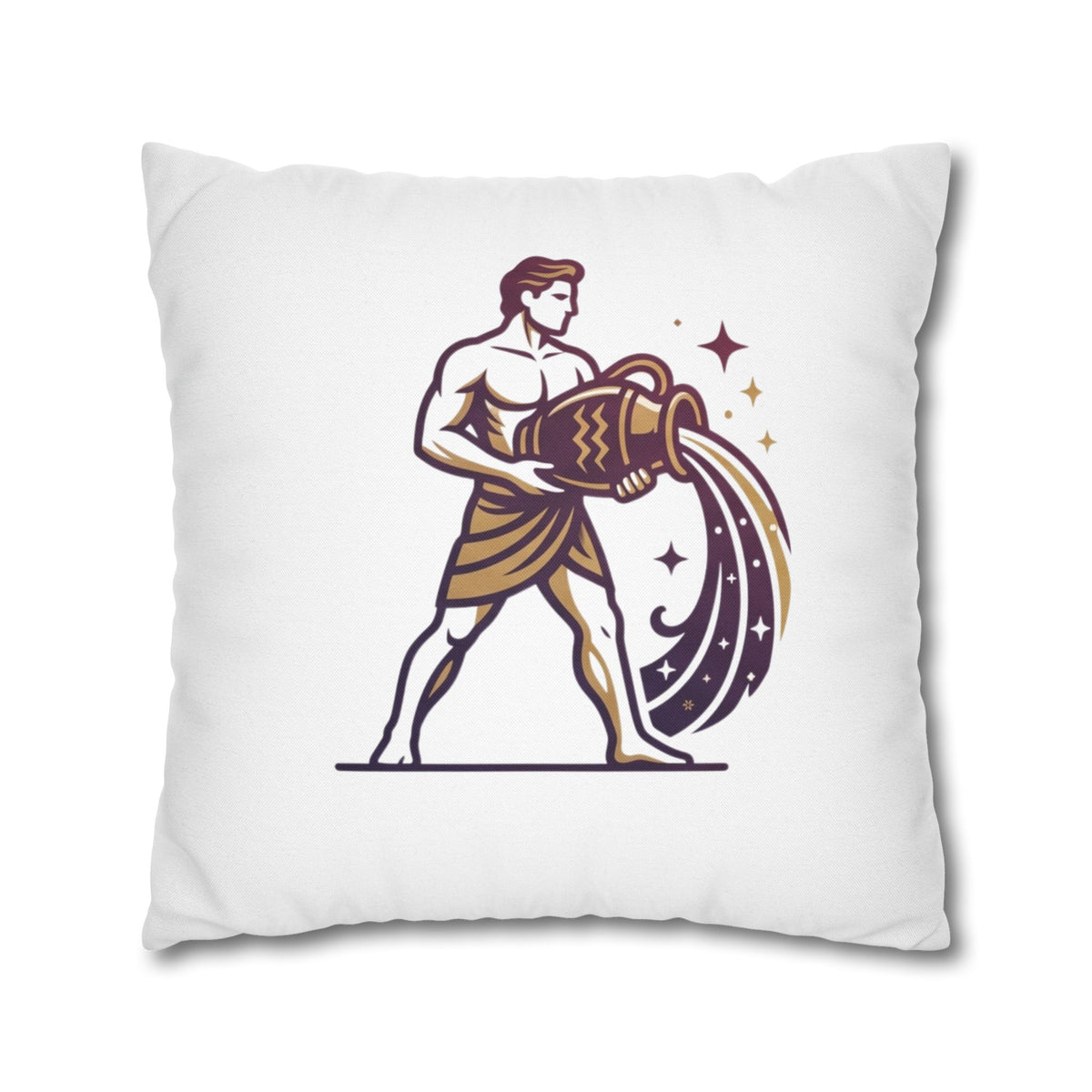 Zodiac Aquarius Pillowcase – Astrological Water-Bearer Decorative Throw Pillow