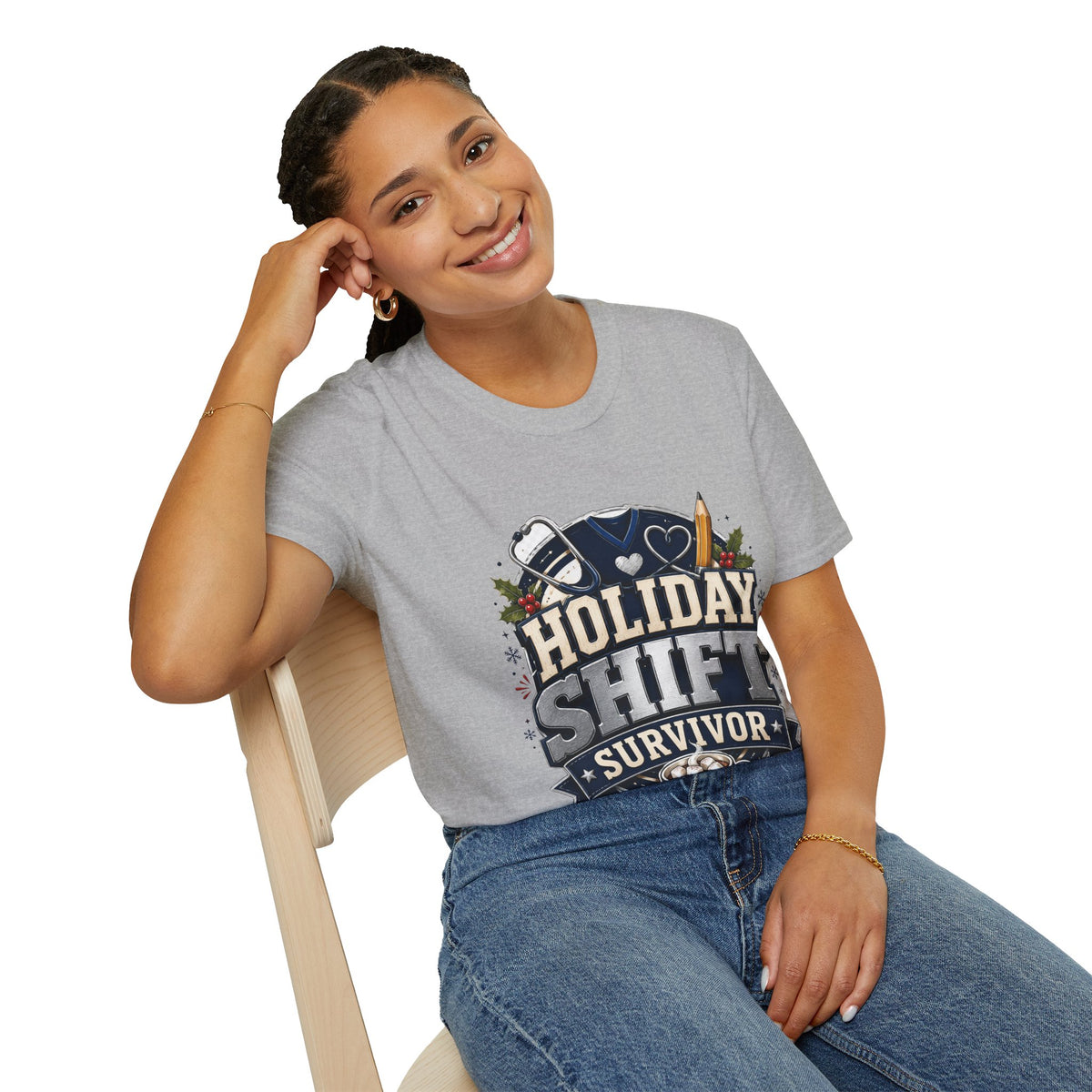 Holiday Shift Survivor T-Shirt — Nurse & Healthcare Worker Gift