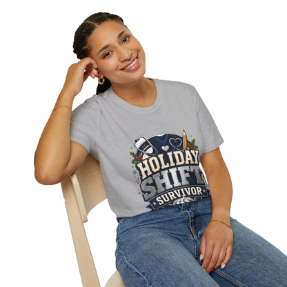 Holiday Shift Survivor T-Shirt — Nurse & Healthcare Worker Gift
