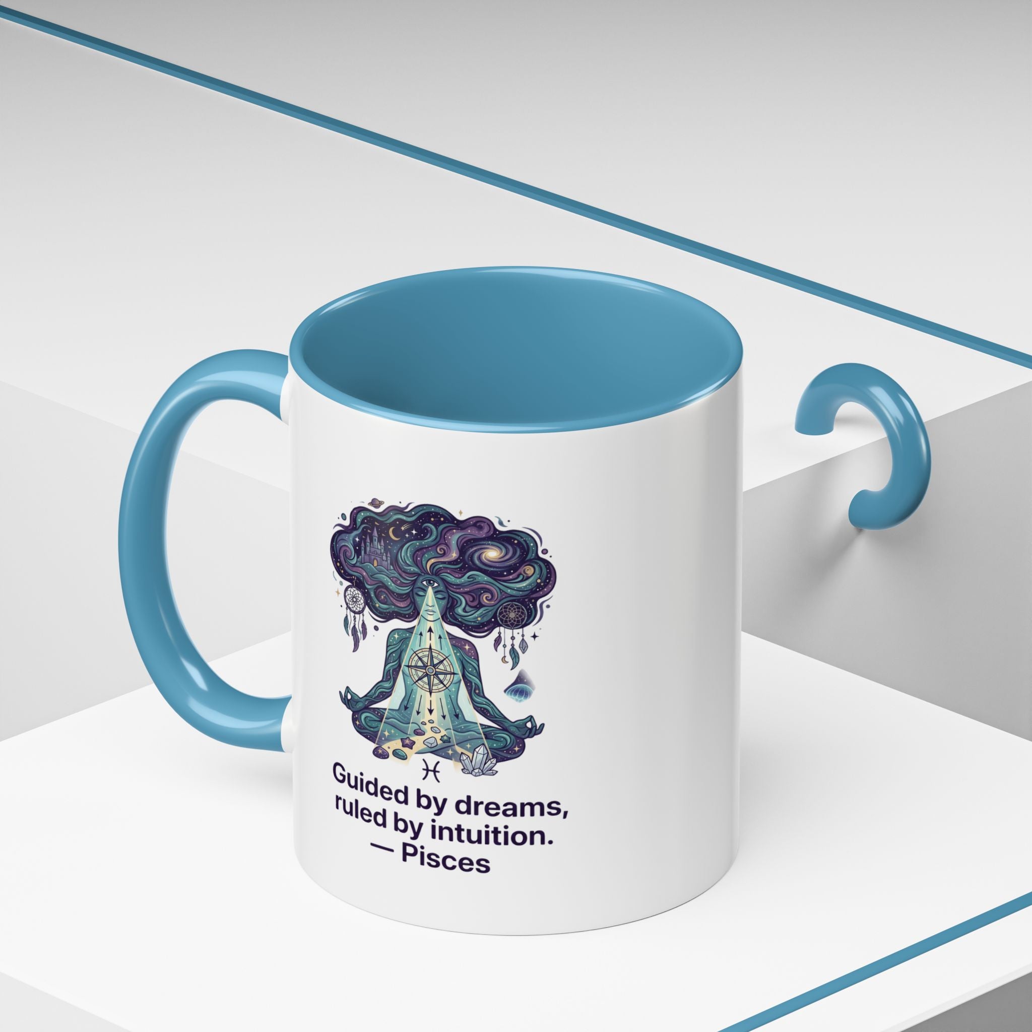 Pisces Zodiac Coffee Mug — "Guided by dreams, ruled by intuition" Accent Mug