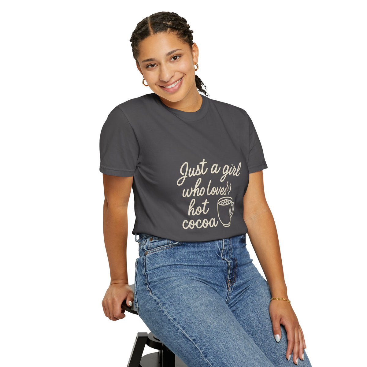 Hot Cocoa Lover T-Shirt — "Just a Girl Loves Hot Cocoa" Graphic Tee - Trending Now - October 2026