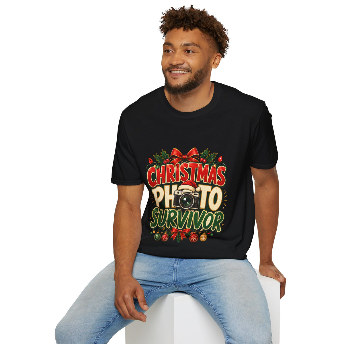 Christmas Photo Survivor T-Shirt — Funny Holiday Graphic Tee