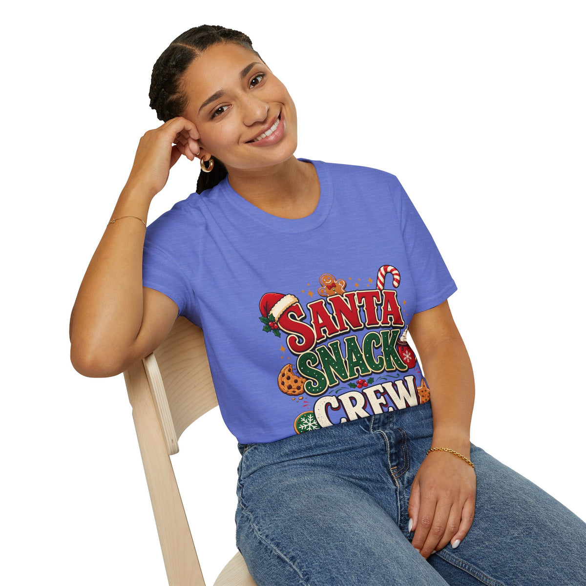 Santa Snack Crew T-Shirt — Christmas Cookie Holiday Tee