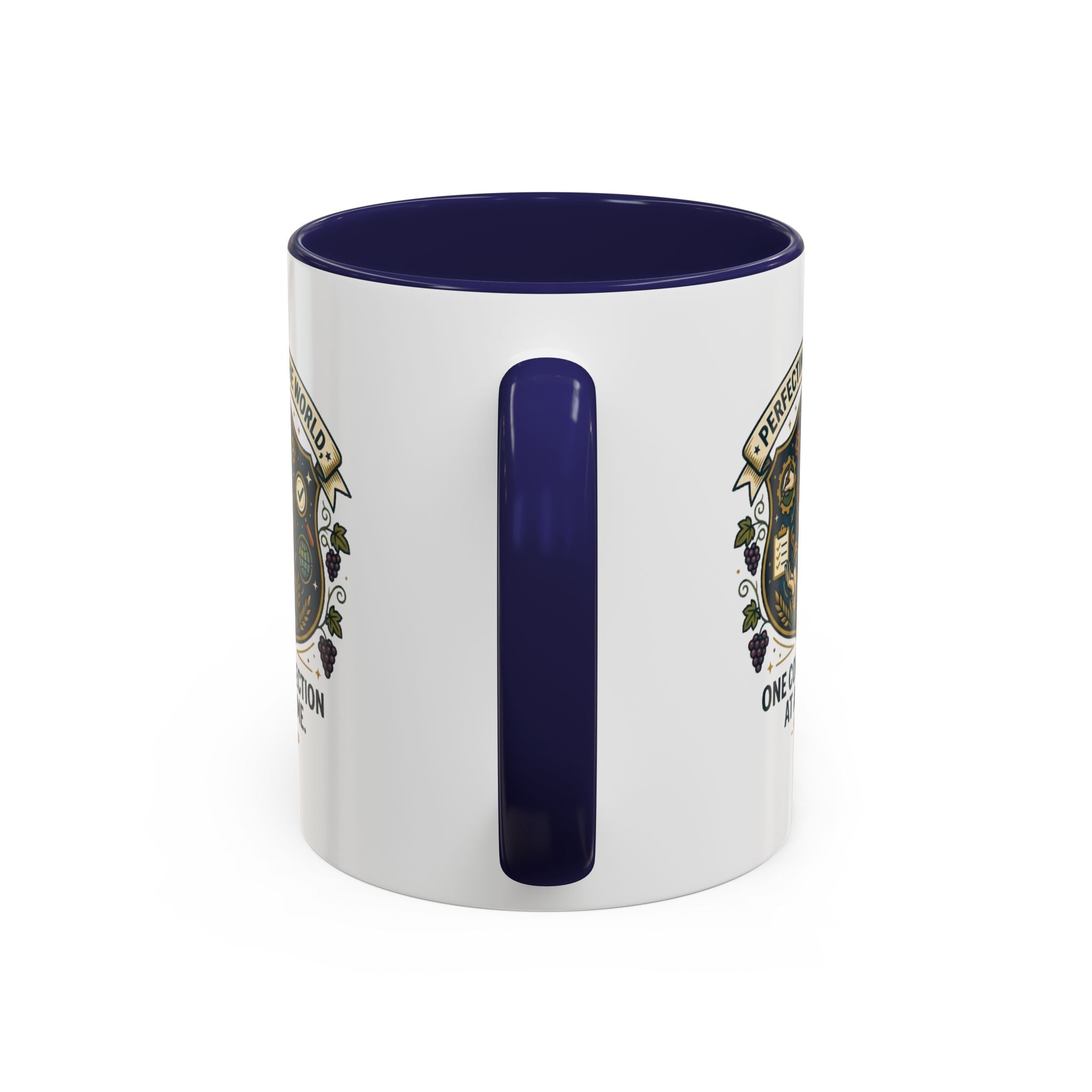 Virgo Coffee Mug — "Perfecting the World: One Correction at a Time" Accent Astrology Gift