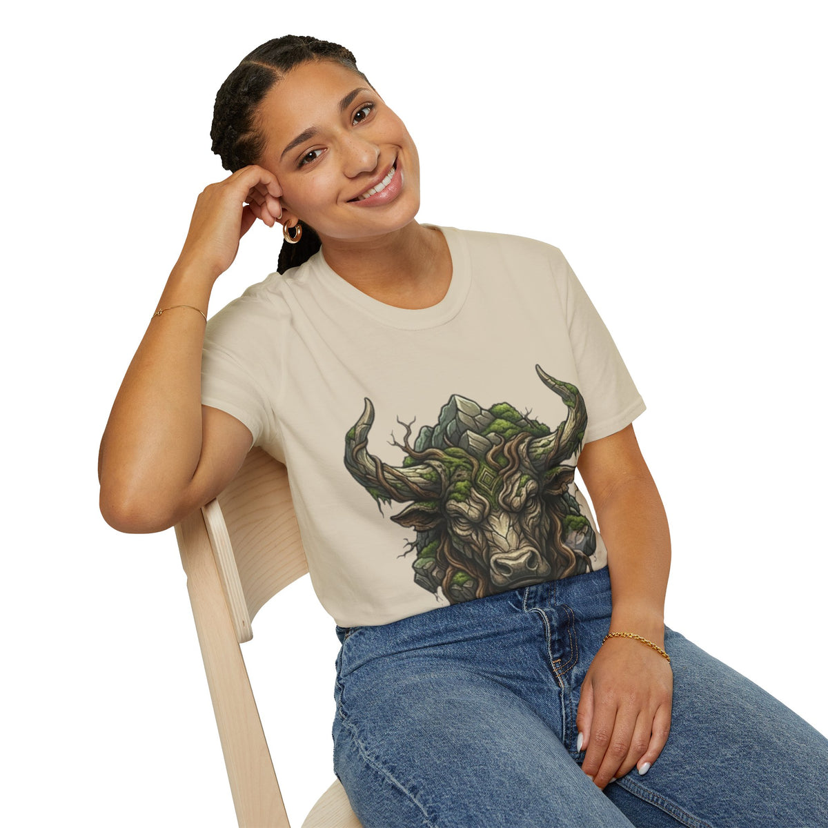 Taurus Greenman Bull T-Shirt — Nature Spirit Woodland Bull Graphic Tee