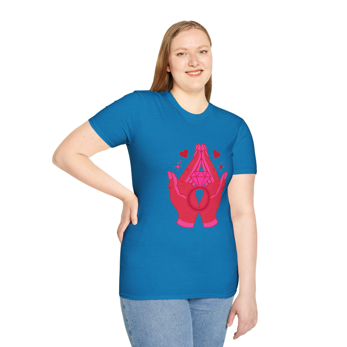 Manifested Hands Graphic T-Shirt — Pink Prayer Hands with Hearts - Trending Now - September 2026