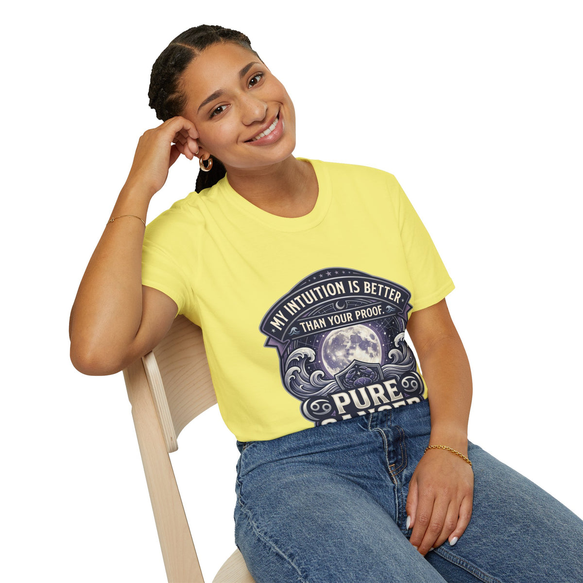 Cancer Zodiac T-Shirt — "My Intuition Is Better Than Your Proof" Astrology Tee