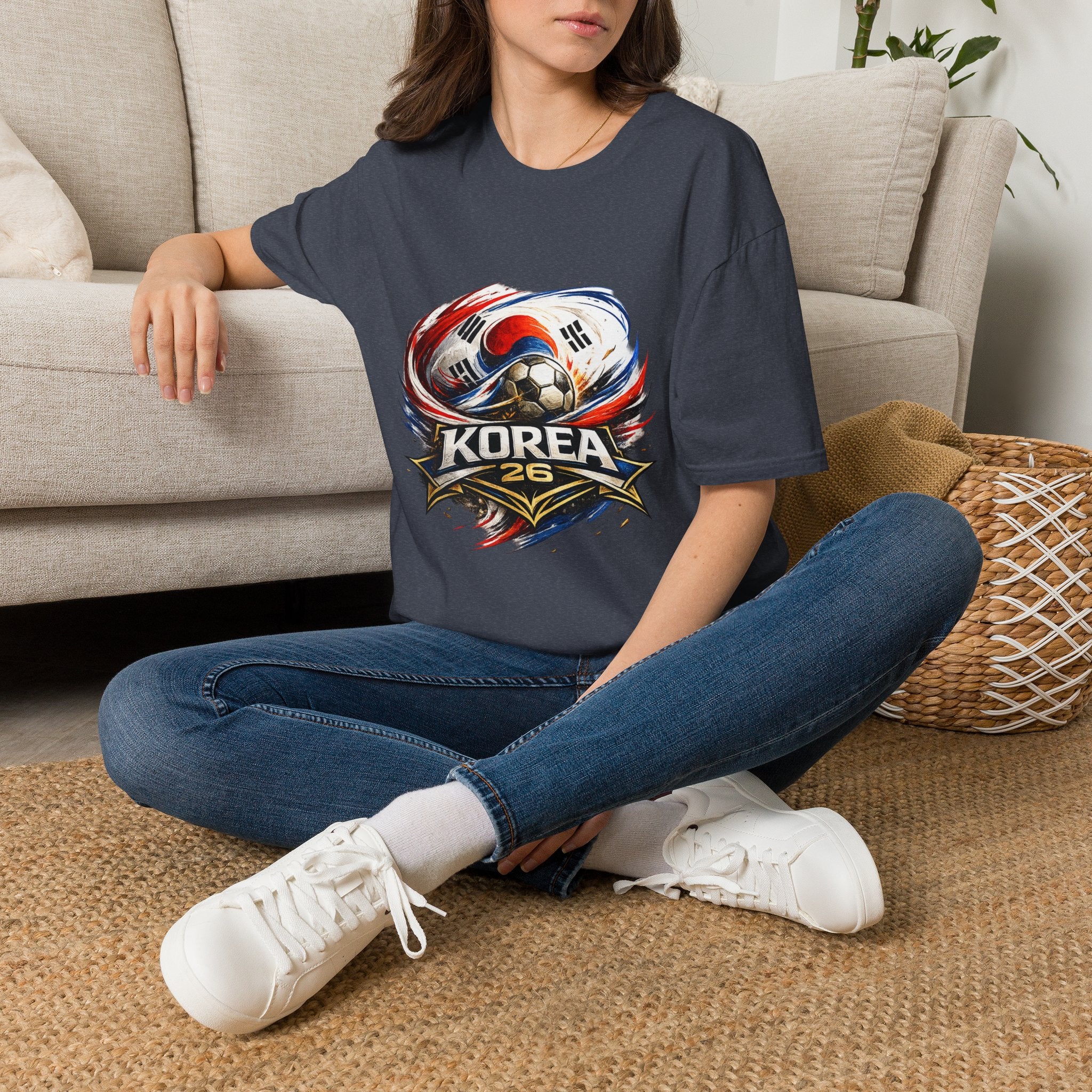 Korea Soccer T‑Shirt — Korea Football Crest Tee